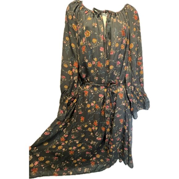 Lucky Brand Long Sleeve Tie Waist Peasant Dress Women’s Plus Size 3XL TR782 - Picture 2 of 5